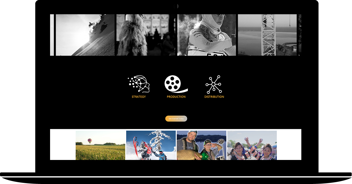 Discover Mediaworks site on laptop